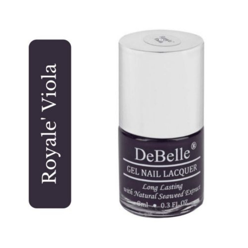 DeBelle Gel Nail Lacquer Royale' Viola - (Dark Violet Nail Color), 8ml