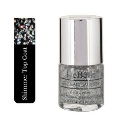 Shimmery nails with DeBelle gel nail color  Shimmer Top Coat.Available at DeBelle Cosmetix online store.