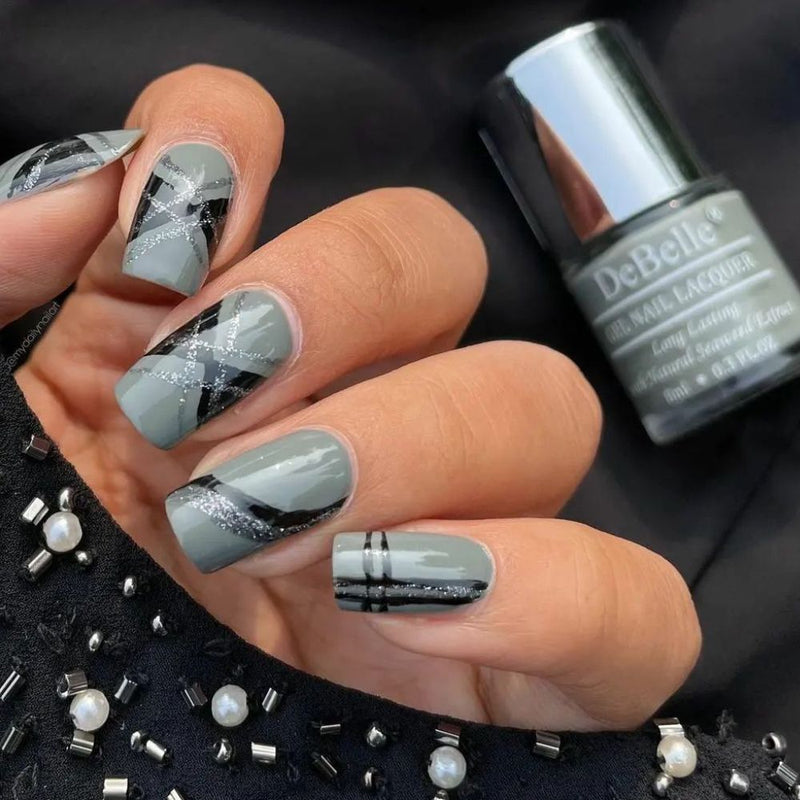 DeBelle Gel Nail Lacquer Slate Stone (Slate Grey Nail Polish), 8ml