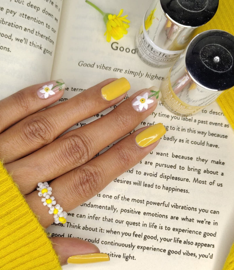 DeBelle Gel Nail Lacquer Yellow Topaz - (Mustard Yellow Nail Polish), 8ml