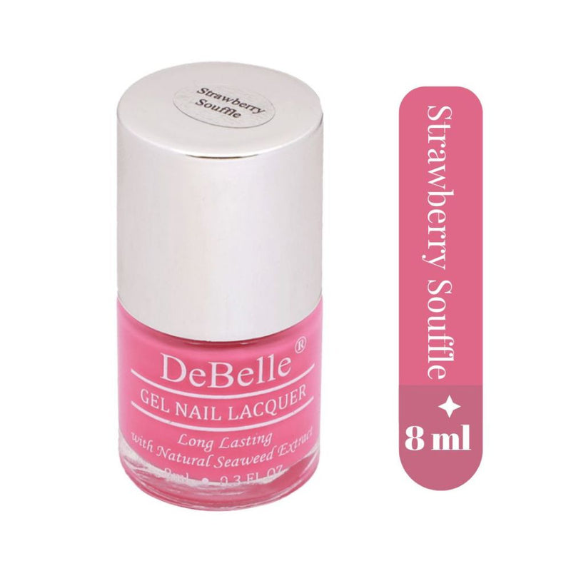 DeBelle Gel Nail Lacquer Strawberry Souffle (Bubblegum Pink), 8ml