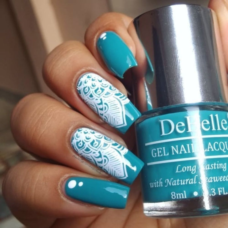 DeBelle Gel Nail Lacquer Royale Cocktail - (Turquoise Blue Nail Polish), 8ml