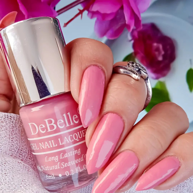 DeBelle Gel Nail Lacquer Plush Paula (Suede Pink Mauve Nail Polish), 6 ml