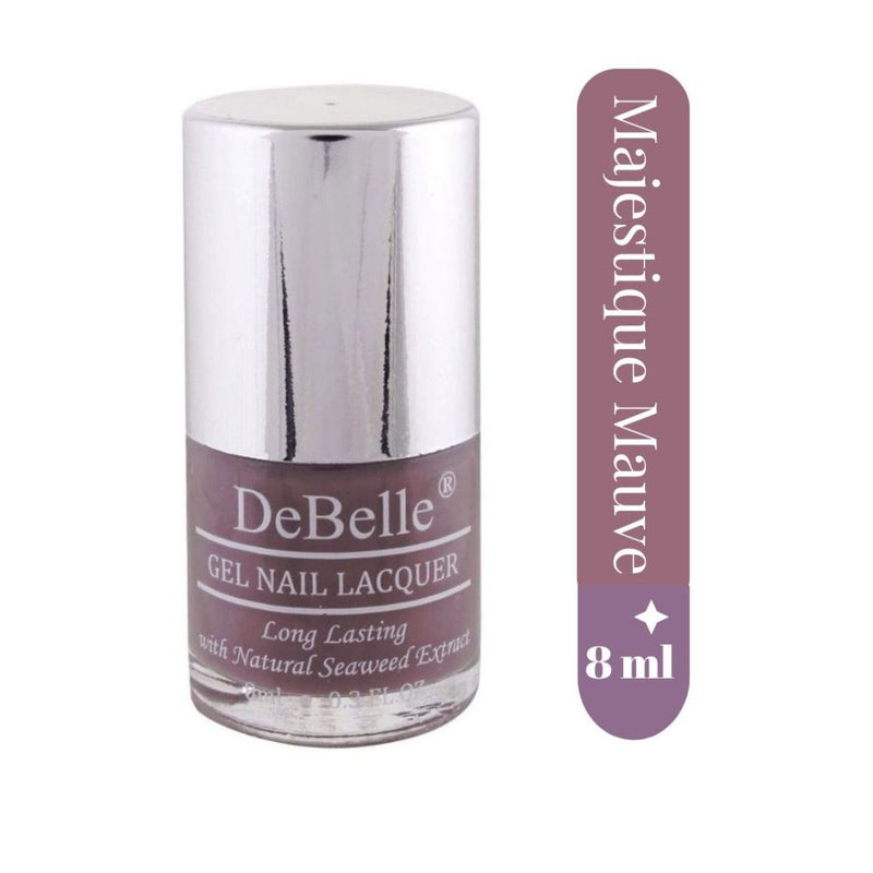 DeBelle Gel Nail Lacquer Combo Set of 3 Bebe Kiss (Hot Pink), Mint Amour (Mint Blue) & Majestique Mauve (Mauve) , 24 ml