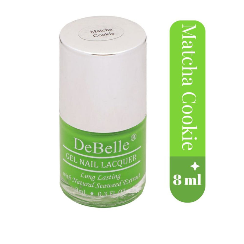 DeBelle Gel Nail Lacquer Matcha Cookie & Matte Top Coat Combo