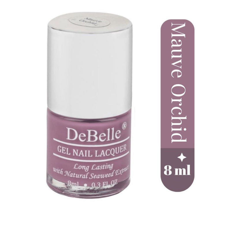 DeBelle Gel Nail Lacquer Mauve Orchid - (Dark Mauve Nail Polish), 8ml