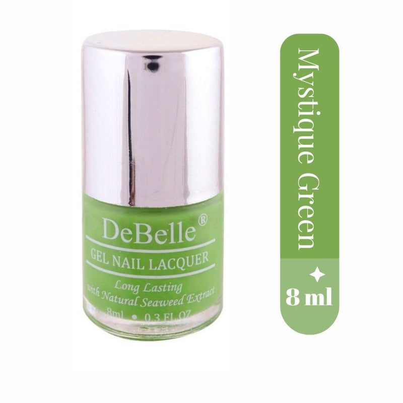 DeBelle Gel Nail Lacquers Combo Set of 4 Mint Amour, Miss Bliss, Mystique Green & Majestique Mauve