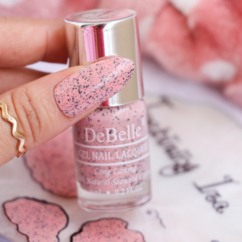 DeBelle Gel Nail Lacquers Combo of 2 - Inspiring Ira & Angelic Saira (6 ml each)