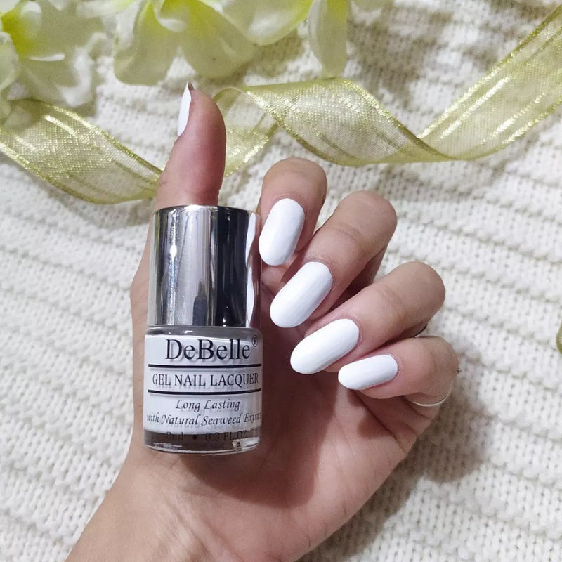 DeBelle Gel Nail Lacquer Vanilla Croissant - White Nail Polish 8ml - DeBelle Cosmetix Online Store