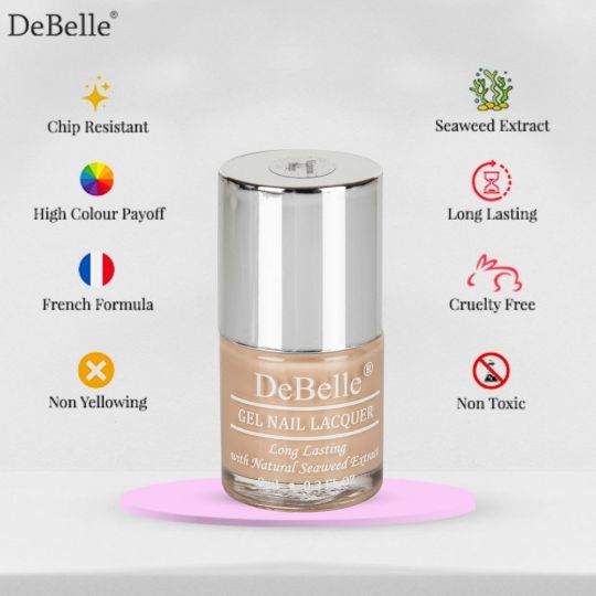 DeBelle Gel Nail Lacquers Combo of 2(Vintage Frost, Victorian Beige )