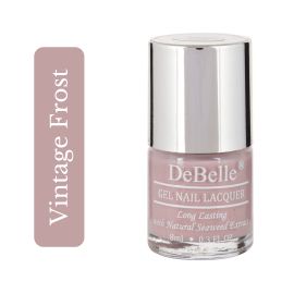 Elegance starts at your nail tips with DeBelle gel nail color Vintage Frost the beautiful pastel purple shade. available online at DeBelle Cosmetix online store at affordable price.