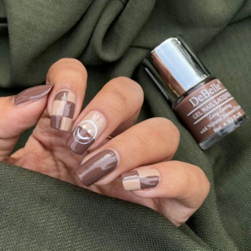 DeBelle Gel Nail Lacquers  Combo set of 5- Mocha Chocolate Pastels