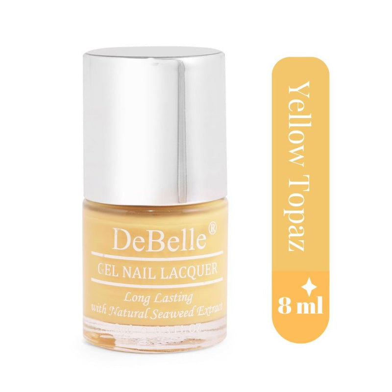 DeBelle Gel Nail Lacquer Yellow Topaz - (Mustard Yellow Nail Polish), 8ml
