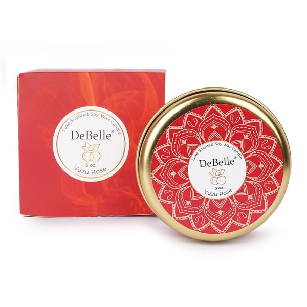 DeBelle Luxe scented Soy wax Candle - Yuzu Rose
