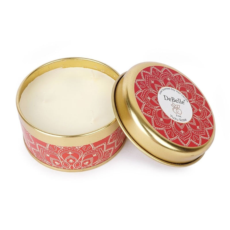 DeBelle Luxe scented Soy wax Candle - Yuzu Rose