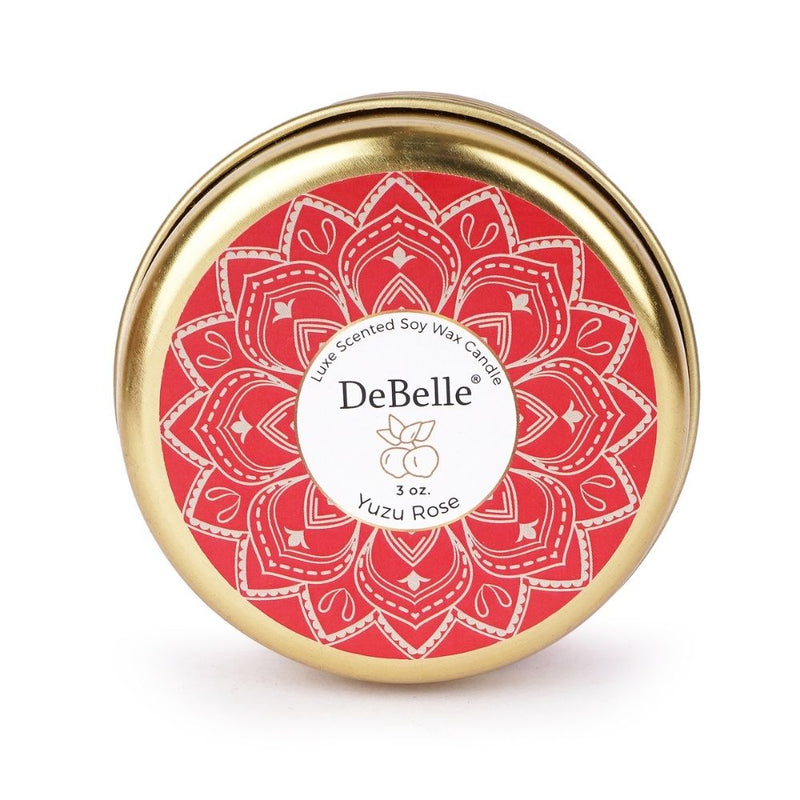 DeBelle Luxe scented Soy wax Candle - Yuzu Rose
