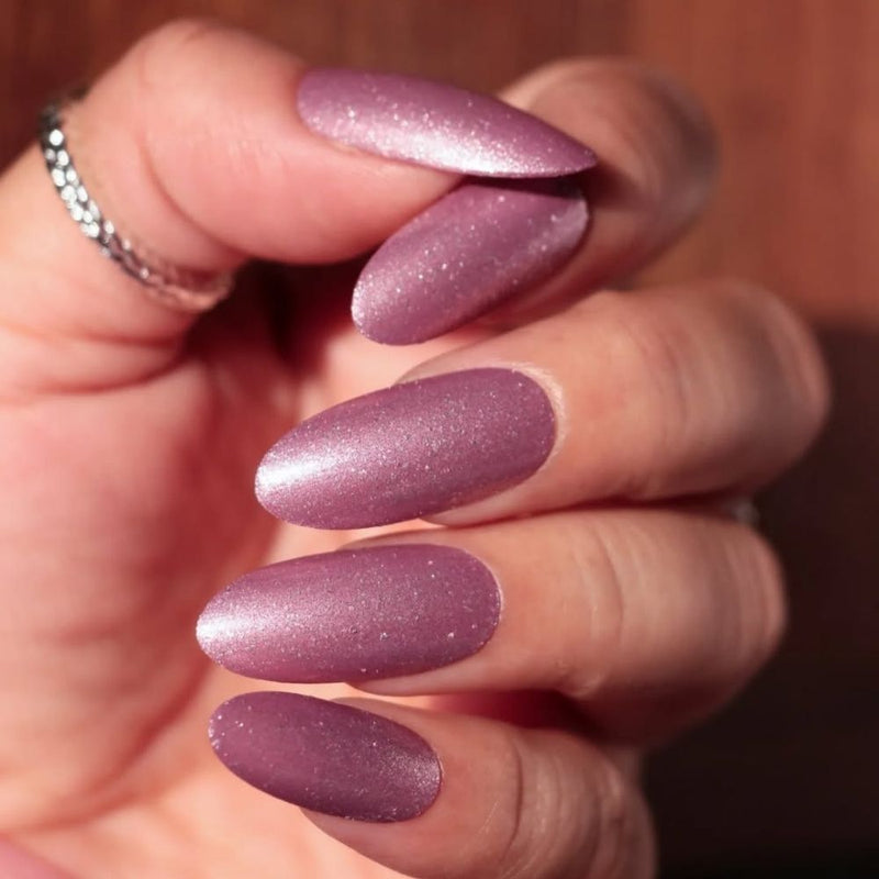 DeBelle Gel Nail Lacquer Adorable Amelia(Purple with Pink Glitter), 8ml