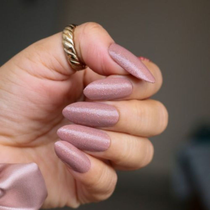 DeBelle Gel Nail Lacquer Angelic Saira (Burnt Mauve with Copper Shimmer Nail Polish) 6 ml