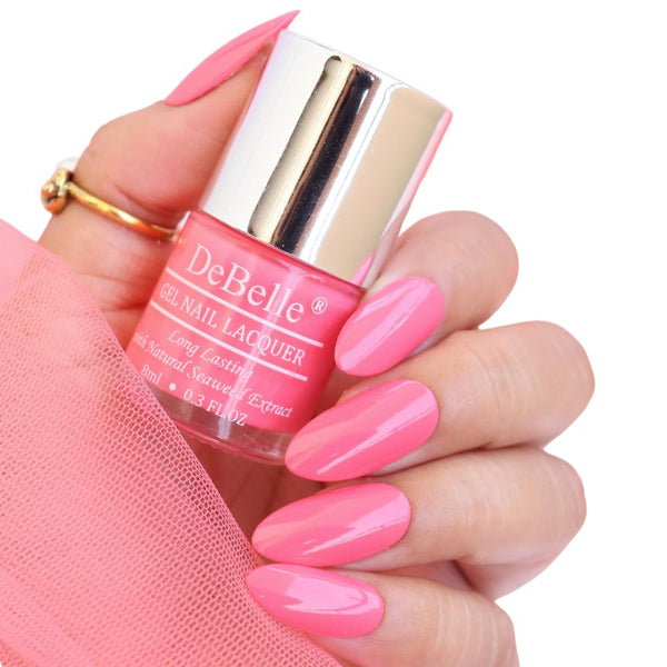 DeBelle Gel Nail Lacquer BeBe Kiss - (Hot Pink Nail Polish), 8ml