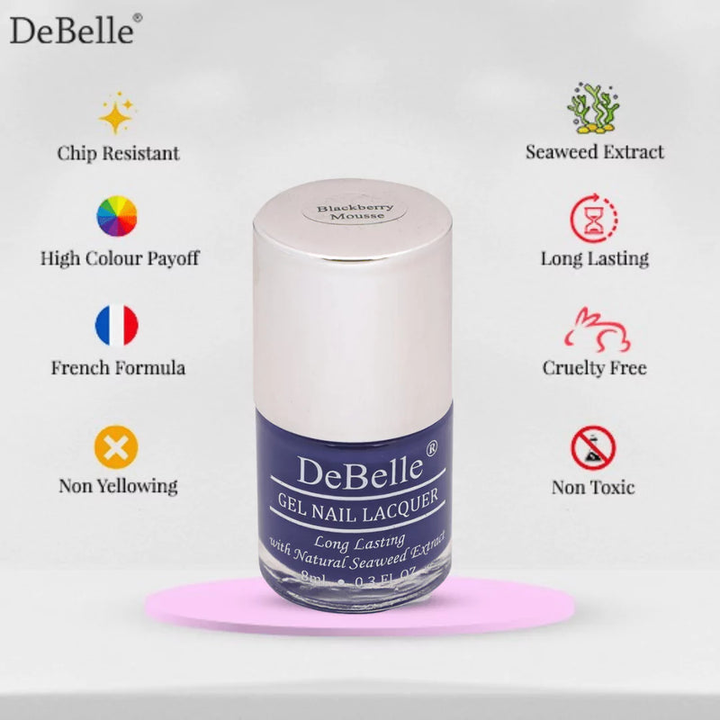 The best quality nail polishes in a wide range of shades to choose from. Shop from the comfort of your home at affordable price from DeBelle Cosmetix online store.