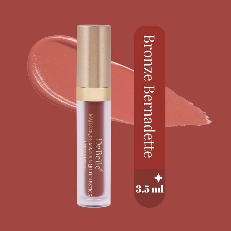 DeBelle Majestique Matte Liquid Lipstick Bronze Bernadette(Dark Walnut Brown),3.5 ml
