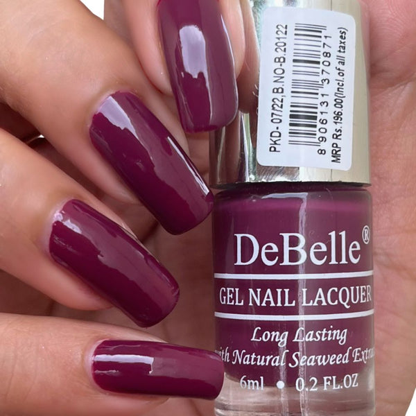 DeBelle Gel Nail Lacquer Carolyn Charisma (Dark Majenta Nail Polish), 6 ml