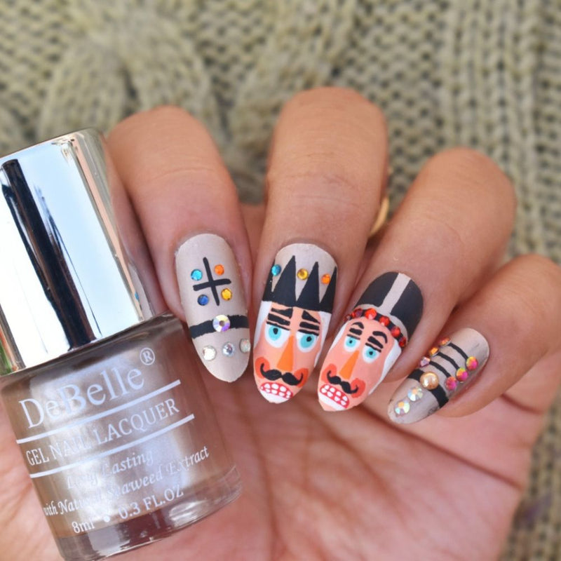 DeBelle Gel Nail Lacquer Chrome Beige - (Metallic Beige Nail Polish), 8ml