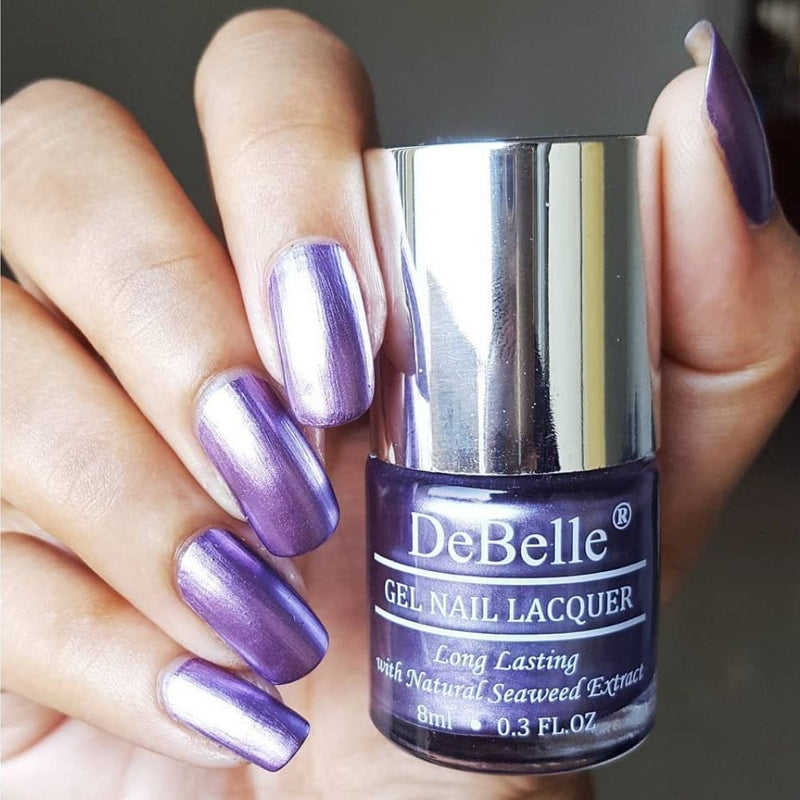 DeBelle Metallic Nail Polish Combo of 2( Chrome Glaze & Chrome Wine)