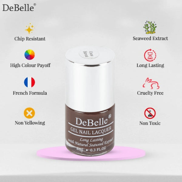Quality nail paints in a wide and exclusive range available at DeBelle Cosmetix online store.