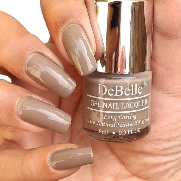 DeBelle Gel Nail Lacquer Coco Bean - (Light Brown Nail Polish), 8ml