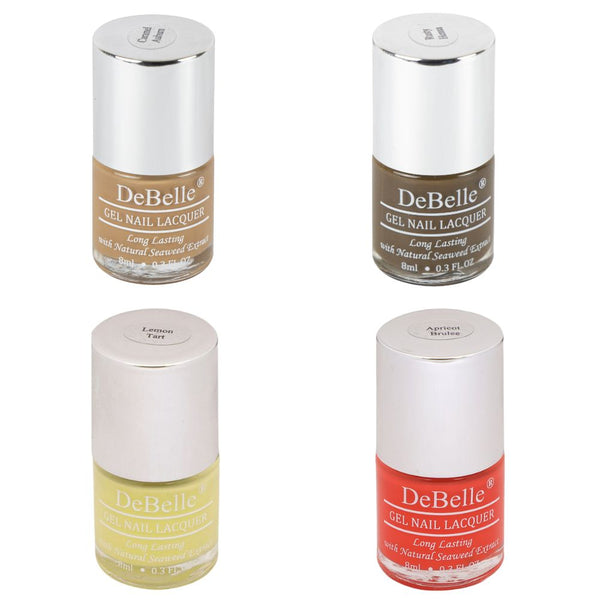DeBelle Gel Nail Lacquers combo of 4 - Citrus Scream Pastels