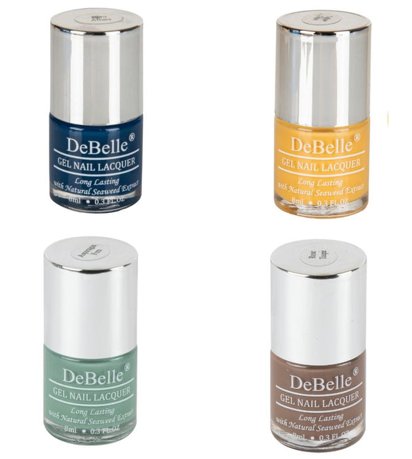 DeBelle Gel Nail Lacquer combo of 4  - Banana Chocochip  Pastels