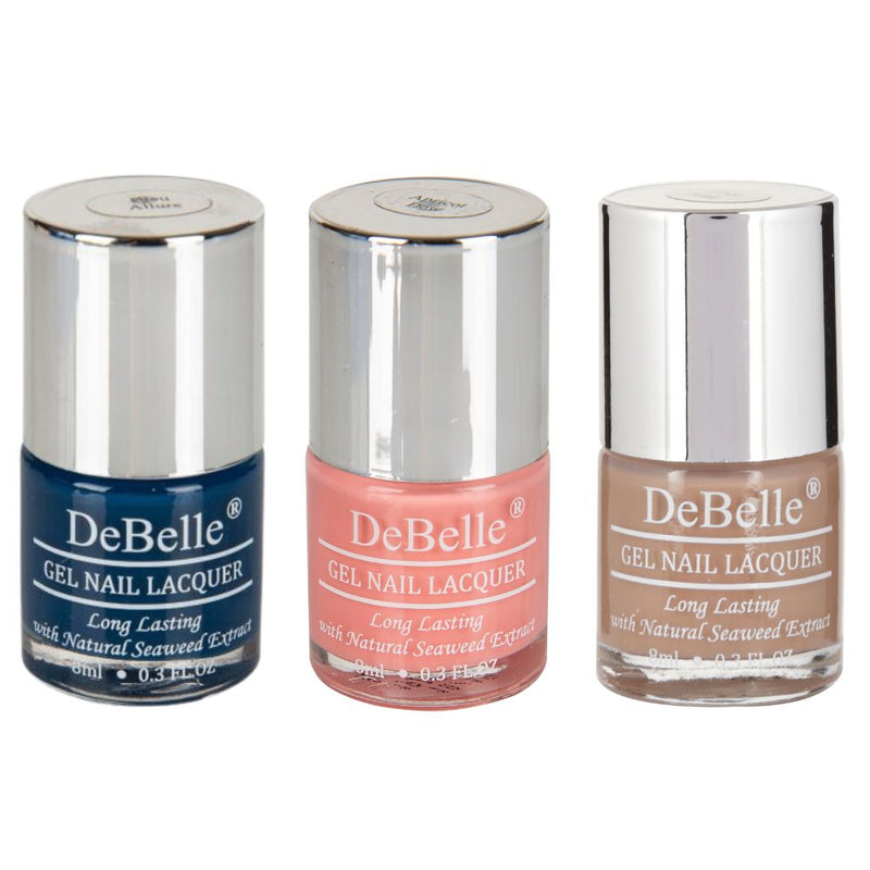 DeBelle Gel Nail Lacquer combo of 3 - Bogey Berry Pastels