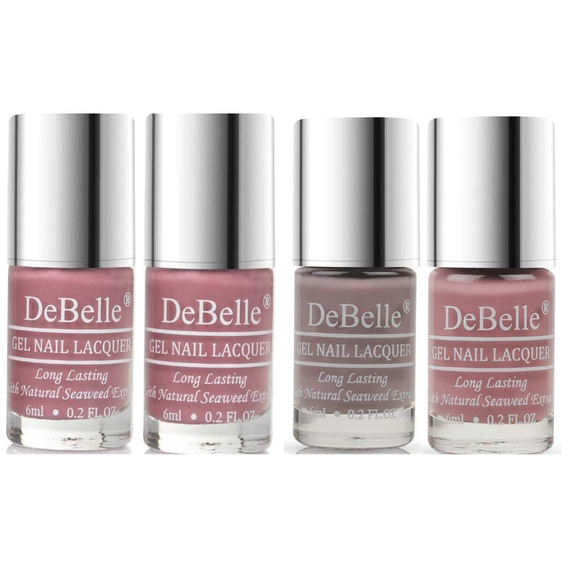 DeBelle Gel Nail Polish  combo pack of 4 – Glamorous Jessica, Magical Misha, Natalie Rhapsody, Blissful Elizabeth