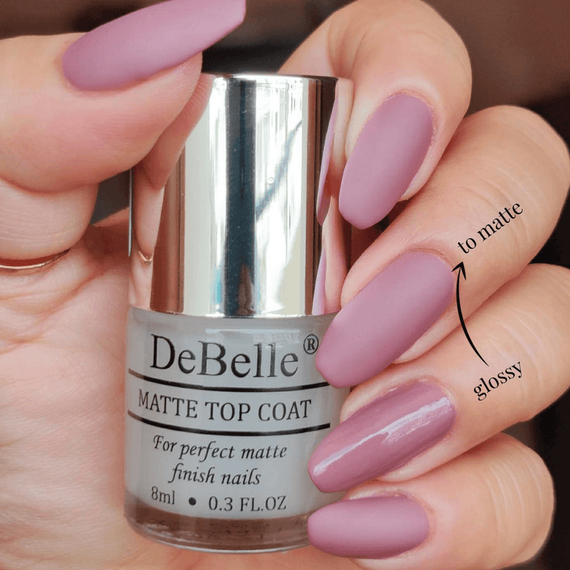 DeBelle Gel Nail Lacquer Lemon Tart & Matte Top Coat Combo