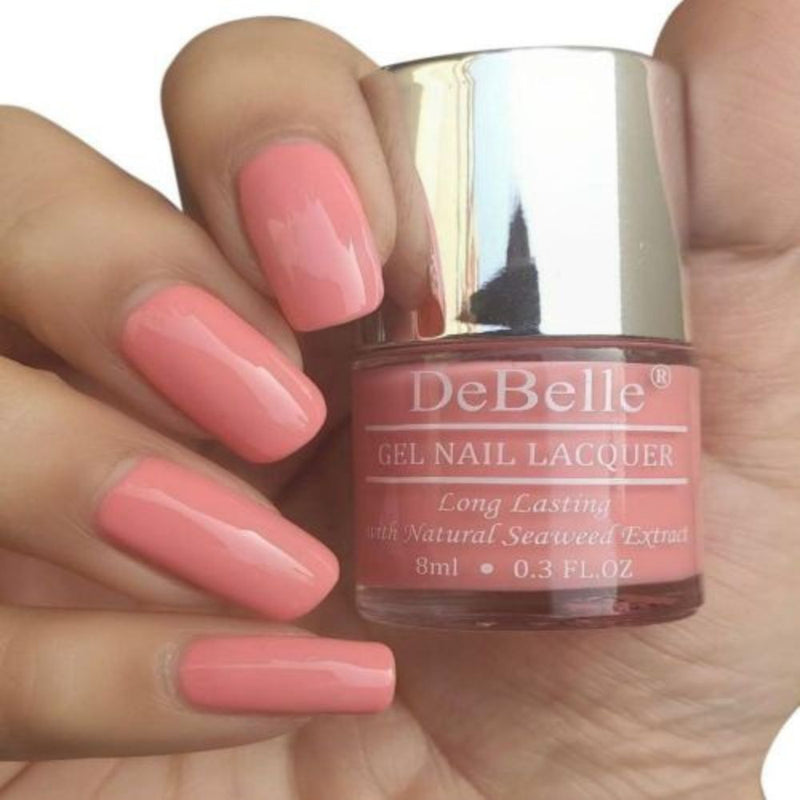 DeBelle Gel Nail Lacquer De' Carnation - (Blush Pink Nail Polish), 8ml