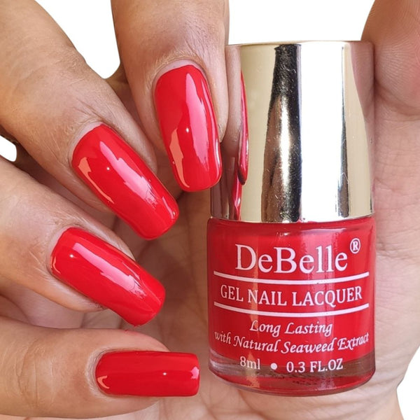 DeBelle Gel Nail Lacquer French Affair - (Scarlet Red Nail Polish), 8ml