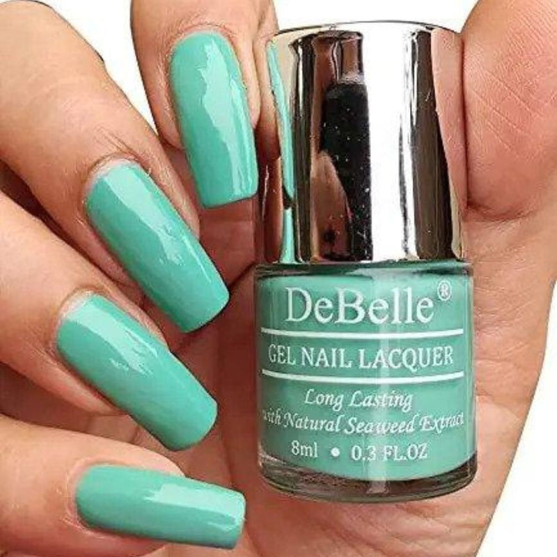 DeBelle Gel Nail Lacquer French Hydrangea - (Turquoise Green Nail Polish), 8ml