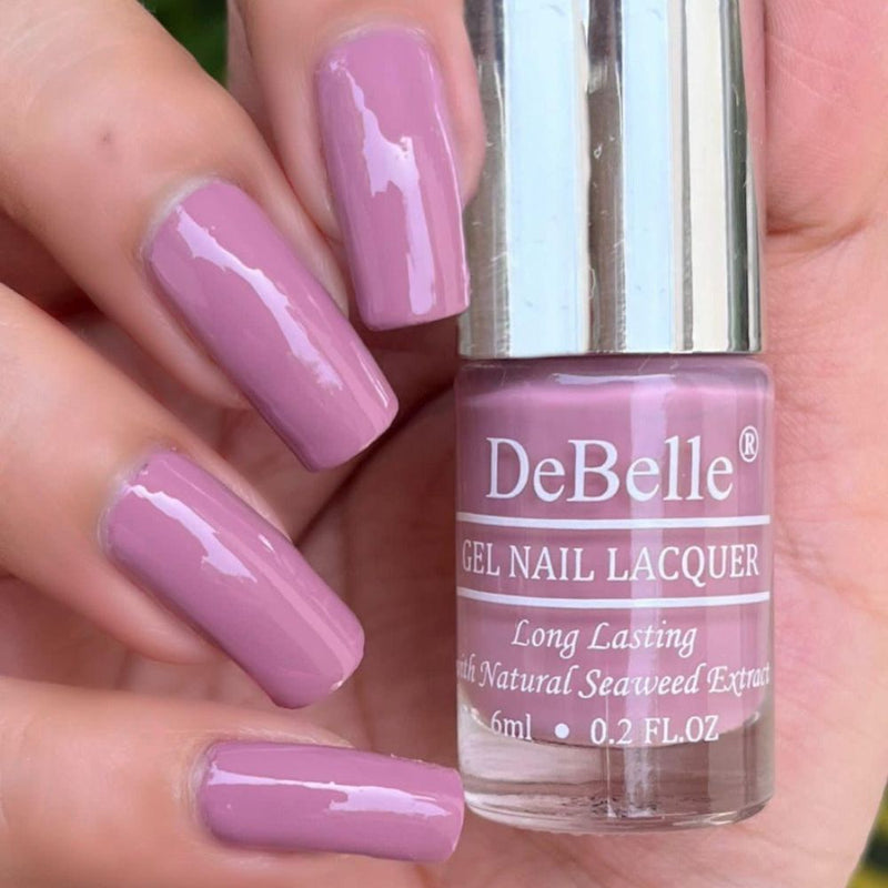 DeBelle Gel Nail Lacquer Glamorous Jessica (Light Mauve Nail Polish), 6 ml