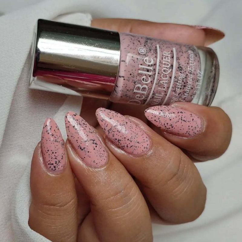 DeBelle Gel Nail Lacquer Inspiring Ira (Pink Cookie Crumble Nail Polish), 6 ml