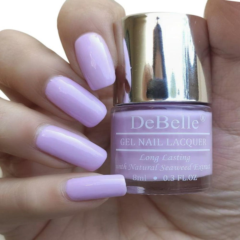 DeBelle Gel Nail Lacquer Lilac Bloom - (Soft lilac Nail Polish), 8ml