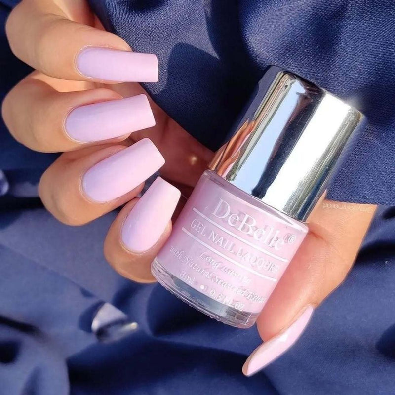 DeBelle Gel Nail Lacquer Lilac Bloom - (Soft lilac Nail Polish), 8ml