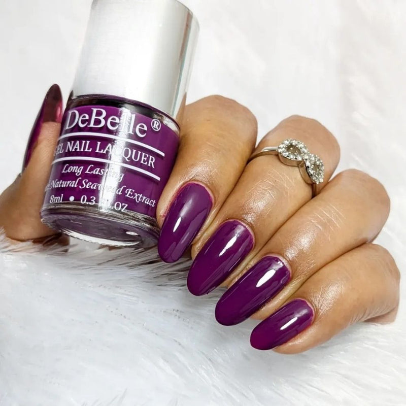 DeBelle Nail Art Manicure Kit (Nail Primer, Top & Base Coat, Bleu Allure, Luxe Lotus)