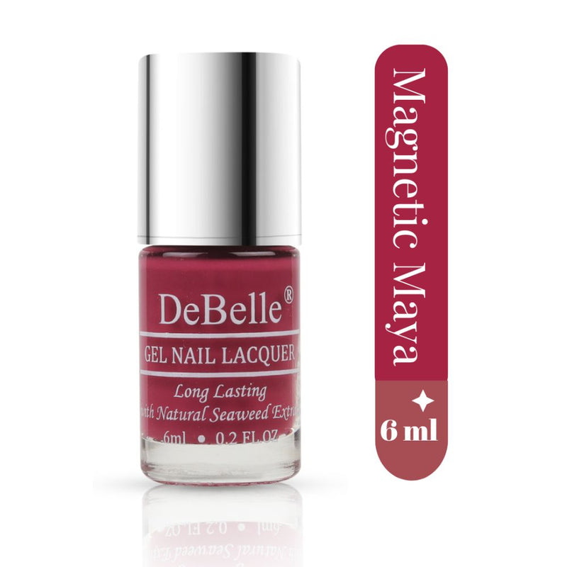 DeBelle Gel Nail Lacquer Magnetic Maya (Magenta Pink Nail Polish), 6 ml