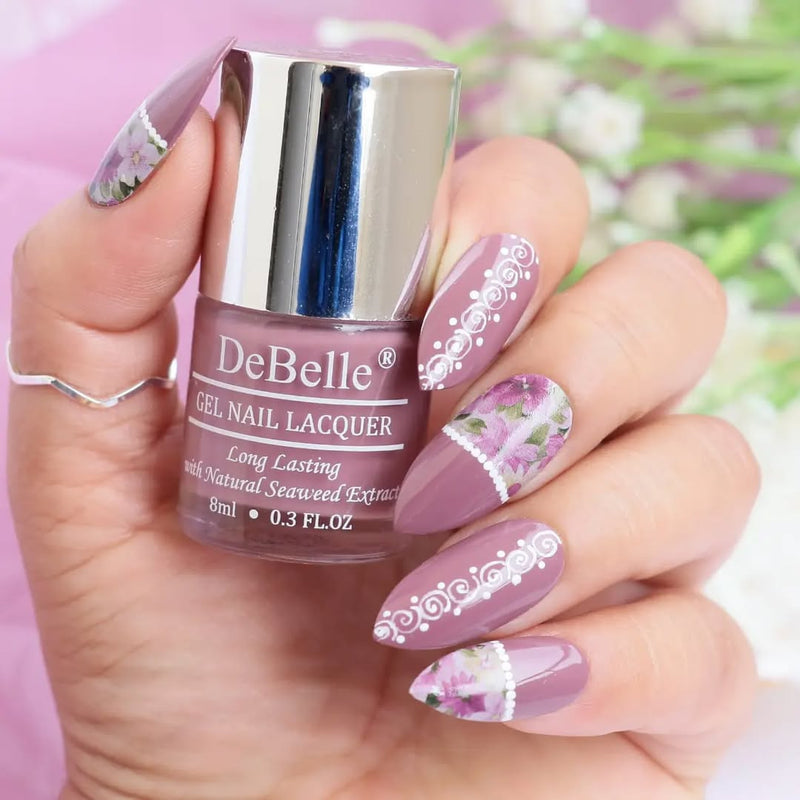DeBelle Gel Nail Lacquer Combo Set of 3 Bebe Kiss (Hot Pink), Mint Amour (Mint Blue) & Majestique Mauve (Mauve) , 24 ml