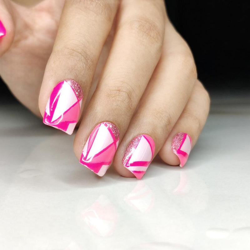 Creative nail art with Debelle gel nail color  Marshmallow Crush. Shop online at Debelle Cosmetix online store.