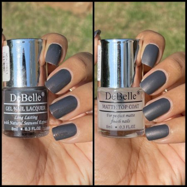 DeBelle Gel Nail Lacquer Copper Glaze & Matte Top Coat Combo