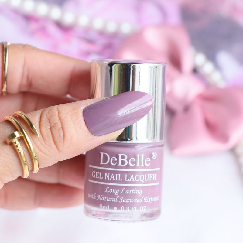 DeBelle Gel Nail Lacquer Mauve Orchid - (Dark Mauve Nail Polish), 8ml