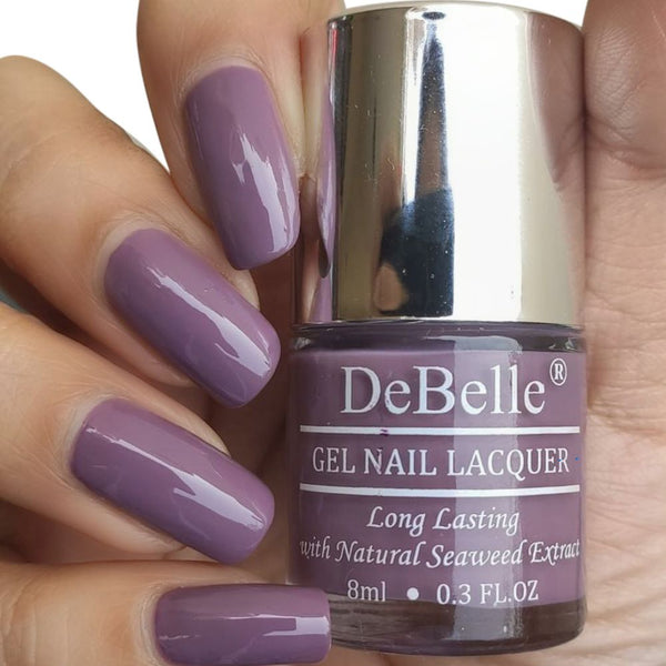 DeBelle Gel Nail Lacquer Mauve Orchid - (Dark Mauve Nail Polish), 8ml