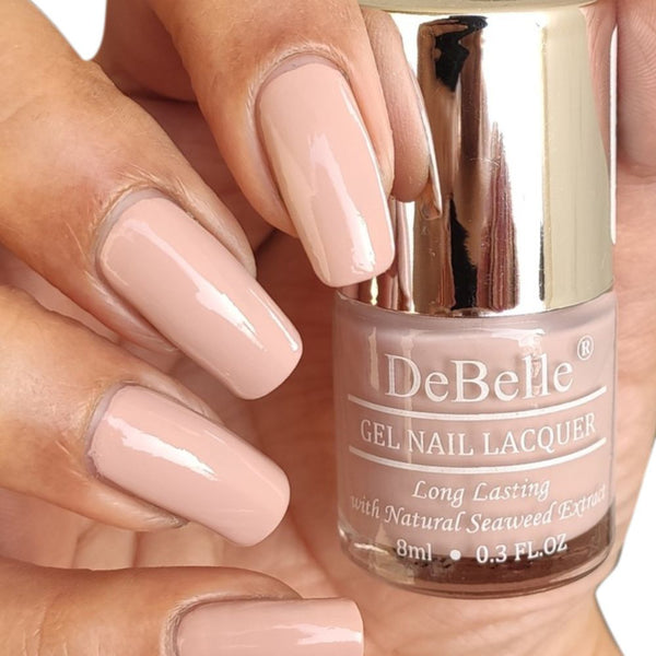 DeBelle Gel Nail Lacquer Peony Blossom - (Light Pink Nail Polish), 8ml